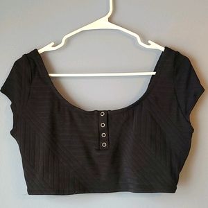 Aerie black swim top